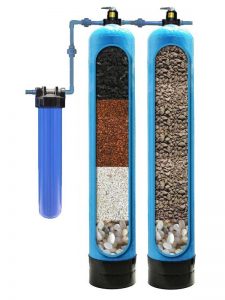 hệ thống xử lý nước giếng khoan nhiễm sắt phèn nặng Slanper giá rẻ